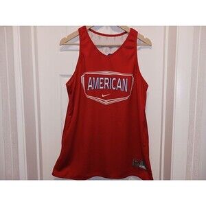 Nike Men's Rare Reversible American Basketball Red White Tank Top Shirt Size L